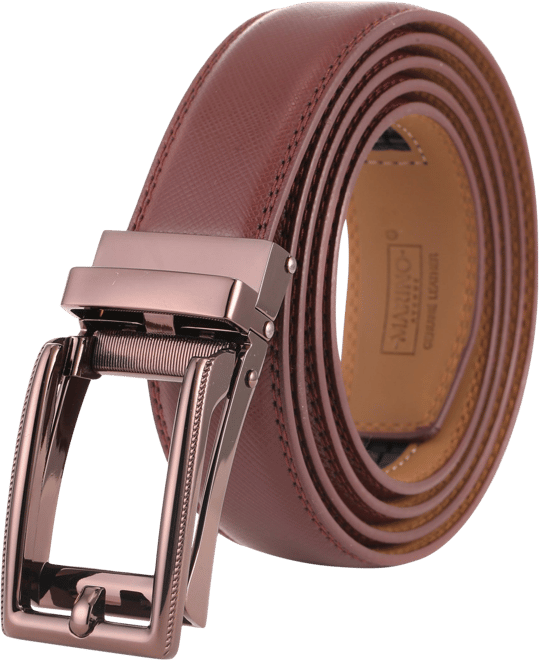 Mio Marino Men's Netted Leather Ratchet Belt