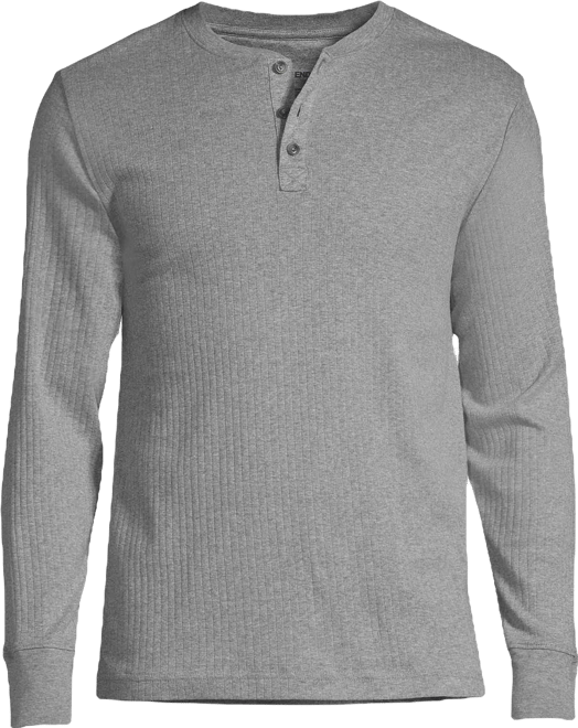 Men's Knit Rib Pajama Henley T-Shirt