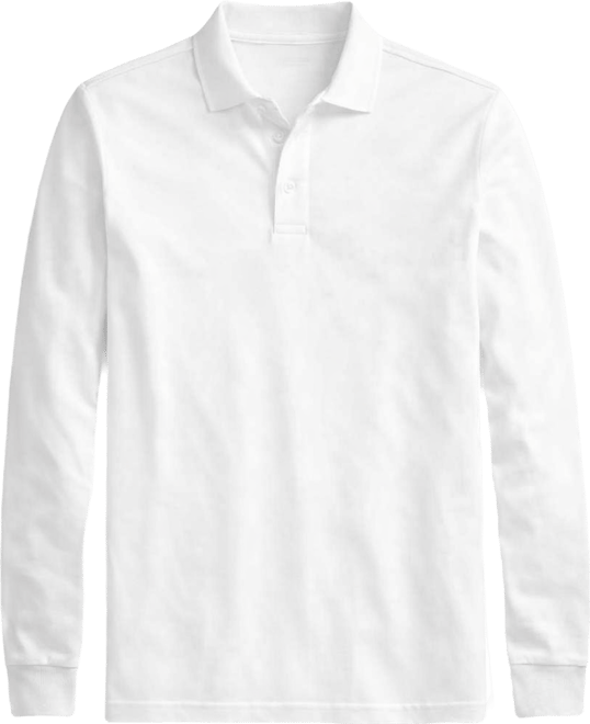 Men's Long Sleeve Cotton Supima Polo Shirt