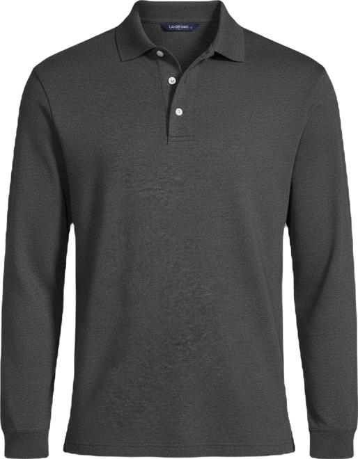 Men's Long Sleeve Cotton Supima Polo Shirt
