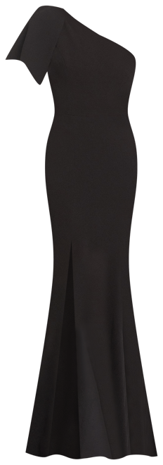 dress the population georgina Dress the Population Georgina One-Shoulder-Bow Gown - Burgundy