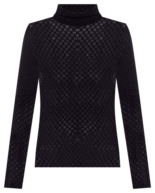 FRAME Mesh Lace Turtleneck