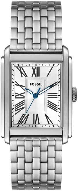 Men's Carraway Three-Hand Silver-Tone Stainless Steel Watch, 30mm