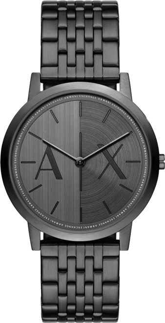 Men's Quartz Two Hand Black Stainless Steel Watch 40mm