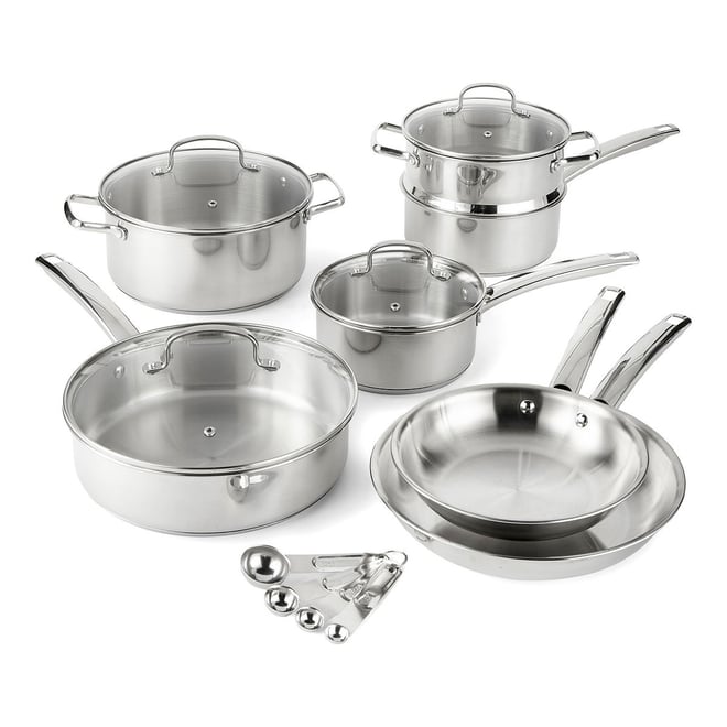 Farberware Classic Stainless Steel Cookware 15-Piece Set 