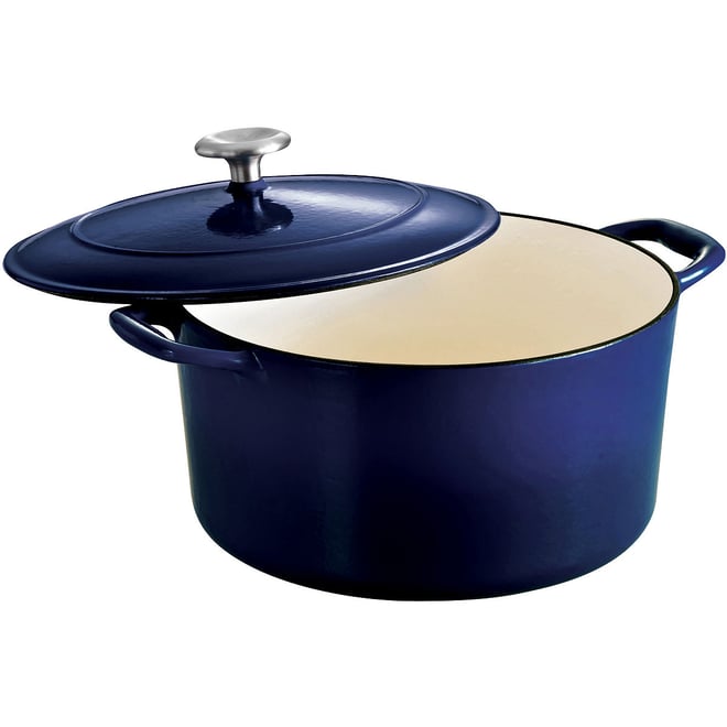 Tramontina Gourmet 12 in. Enameled Cast Iron Skillet in Gradated Red with Lid 80