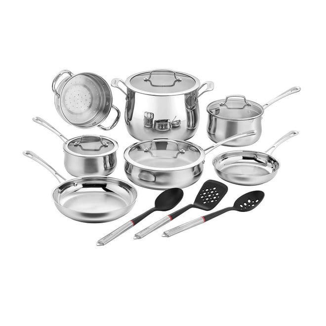 5-Ply Stainless Steel Cookware Set 14-pc | Legend Cookware