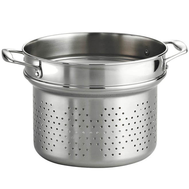 8 Qt Tri-Ply Clad Stainless Steel Covered Stock Pot