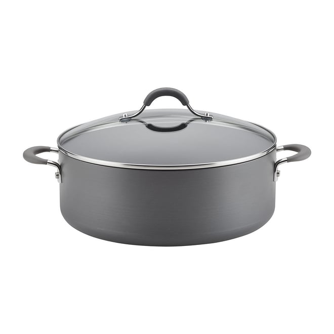 Circulon SteelShield Stainless Steel 7.5-Qt. Stockpot with Lid, Silver