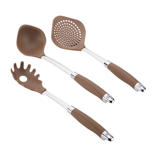 Lot of 3 Oxo Good Grips Spaghetti Server, Slotted Spoon, Slotted