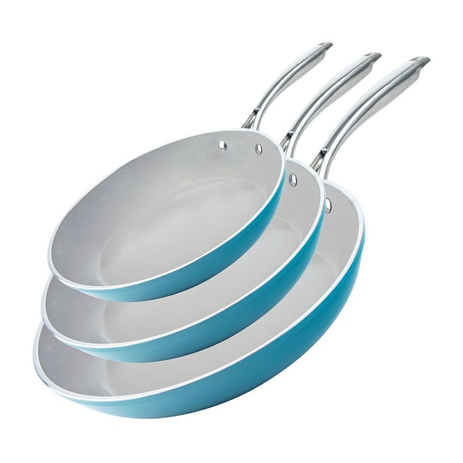 Gotham Steel 3-Pc. Nonstick With Stay Cool Handles 3-pc. Non-Stick Frying Pan