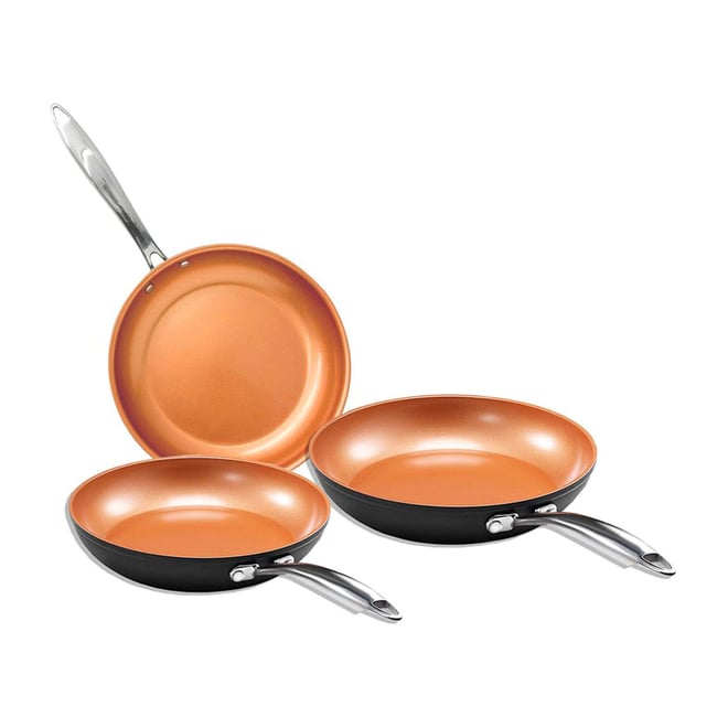 Gotham Steel 3-Piece Chef’s Skillet Set