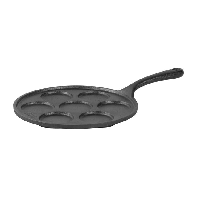 Fichiouy 25-hole Mini Dutch Pancake Pan Iron Mold Plate Replacement Mold  Template for Business Family Black 