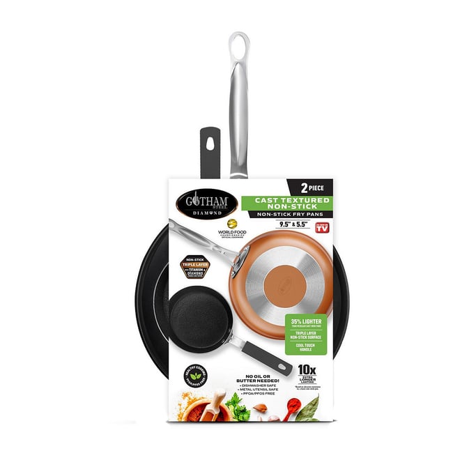 Gotham Steel Non-Stick 10 Piece Square Frying Pan and Cookware Set 602850