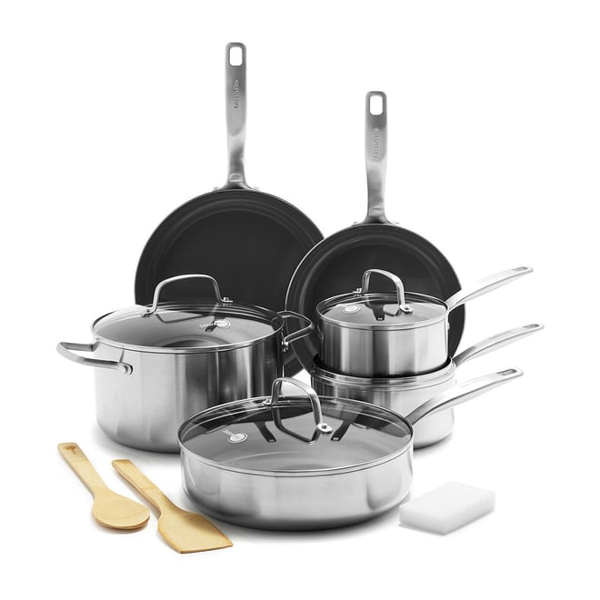 Clad Alliance 10pc Stainless Steel Ceramic Nonstick Cookware Set