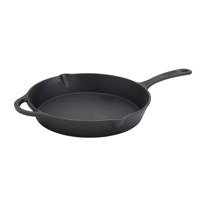 Granitestone 12 in. Pre-Seasoned Cast Iron Skillet, Black