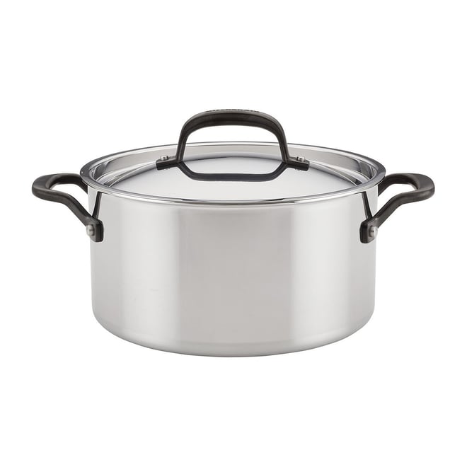 Cuisinart Contour Stainless Steel Saucepot with Cover, 6 Quart