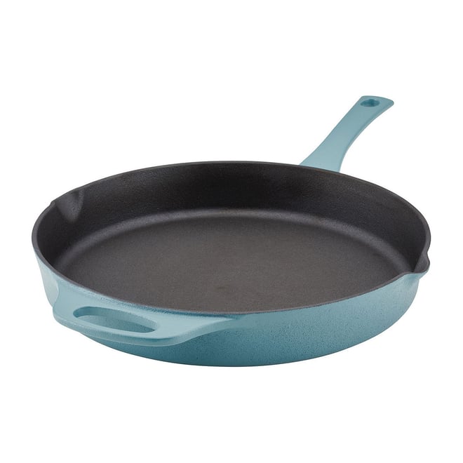  Rachael Ray Enameled Cast Iron 3-in-1 Dutch Oven with  Skillet/Saute Combo, 4 Quart, Gray: Home & Kitchen
