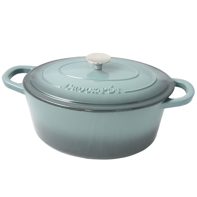 Crock Pot Artisan Quart Enameled Cast Iron Dutch Oven Oval