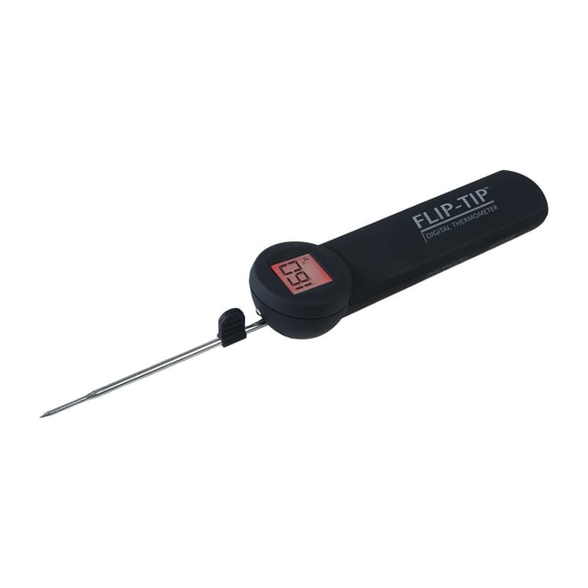 Charcoal Companion Flip-Tip Digital Thermometer | Black | One Size | Scales + Measuring Thermometers | Fahrenheit Settings | Valentine's Day