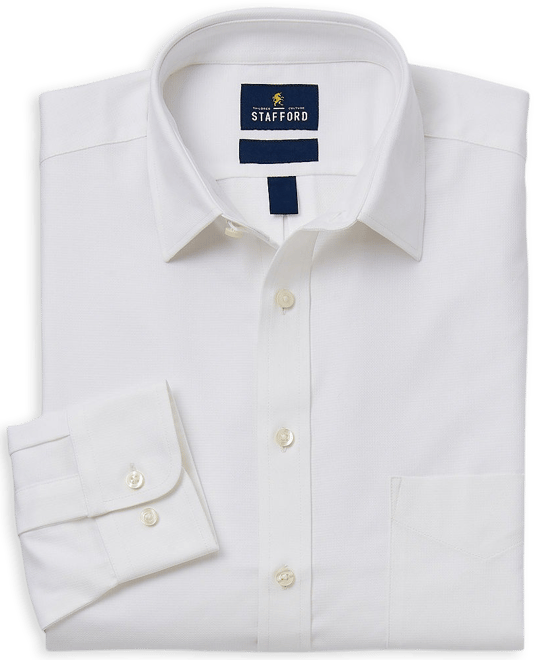 Stafford Premium Stretch Mens Regular Fit Stretch Fabric Wrinkle Free Long Sleeve Dress Shirt JCPenney