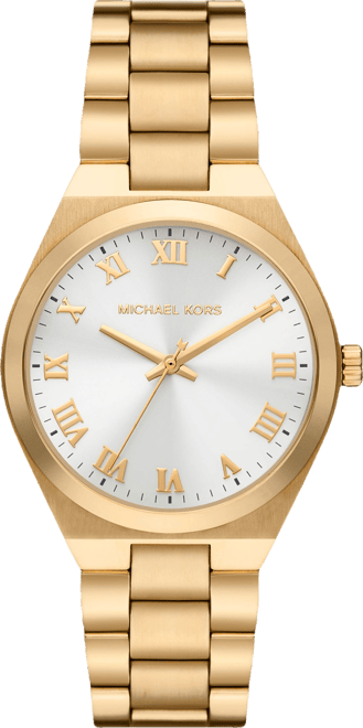 時計 MICHAEL KORS WATCH AND 18k GOLD NECKLACE MICHAEL KORS MK6842 Camille Pave Glitz Gold-Tone Crystal