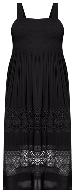 Plus Size By The Beach Crochet Maxi Dress