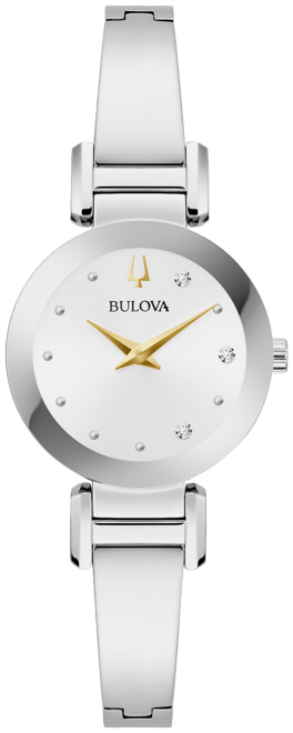 Women's Marc Anthony Modern Diamond Accent Stainless Steel Bangle Bracelet Watch 26mm