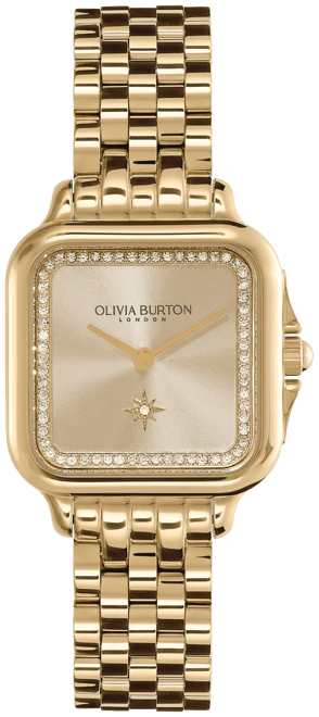 Women's Grosvenor Soft Square Gold-Tone Stainless Steel Bracelet Watch 28mm