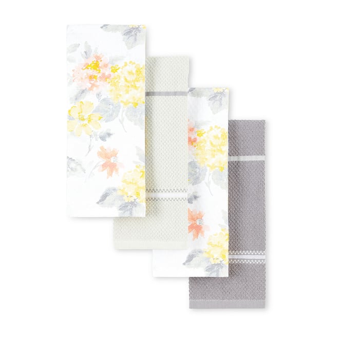 Martha Stewart Collection 3-Pc. Waffle Weave Kitchen Towels