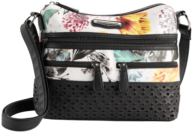 Stone Mountain Julianna Floral Cutout Leather Hobo Handbag - Multi - One Size