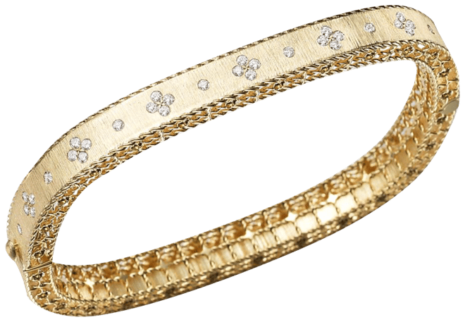 Roberto Coin 18K Gold Princess Diamond Bangle Bracelet