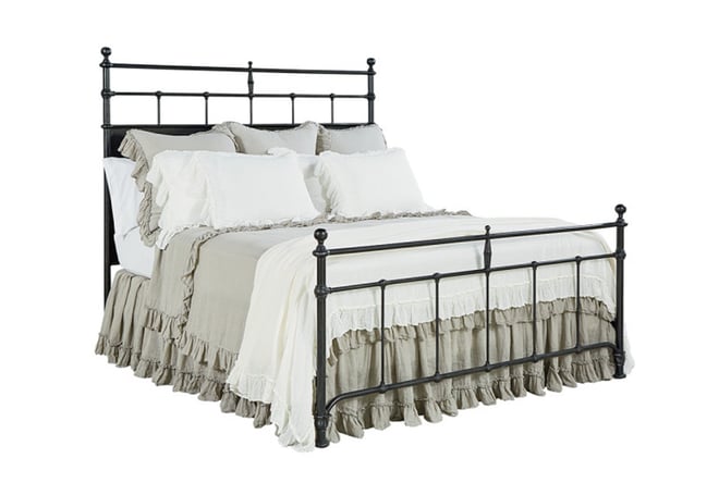 California king black metal bed deals frame