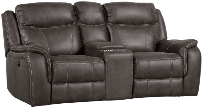 Gray power reclining deals loveseat