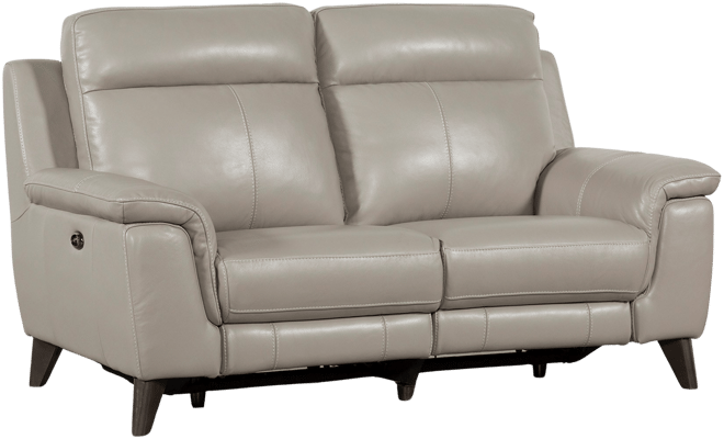 Taupe leather on sale reclining sofa