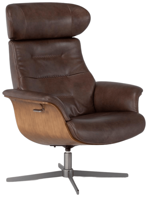 Amala leather best sale reclining swivel chair