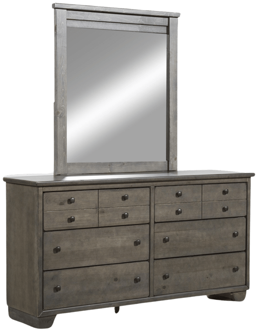 Charcoal dresser with deals mirror