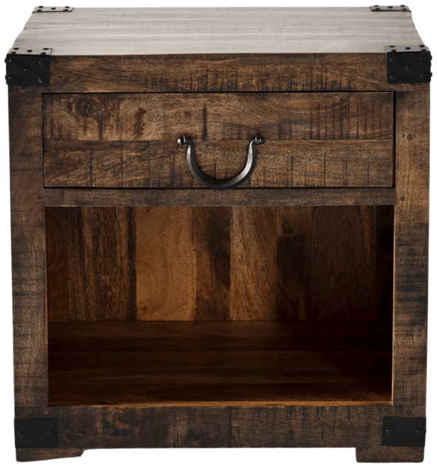 Trunk end store table with drawers