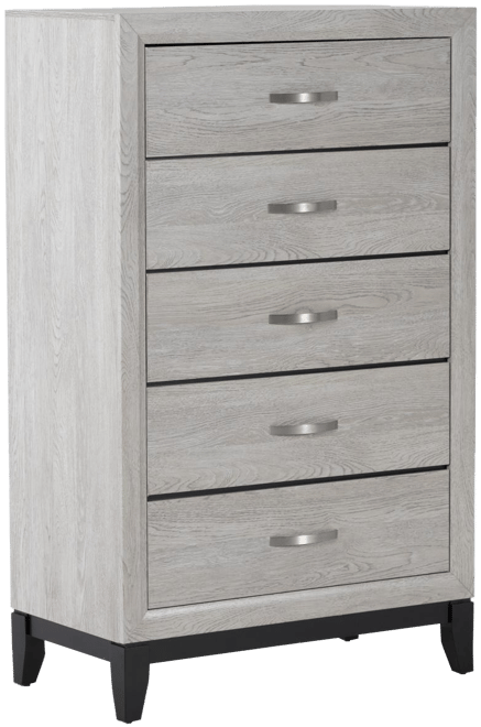 Finley White 5-Drawer Chest