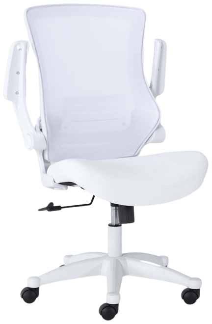 Elton White Mesh Rolling Office Chair Living Spaces