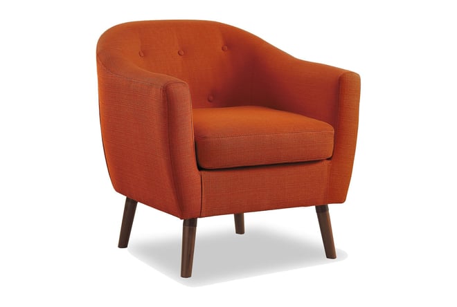 Orange best sale upholstered chair