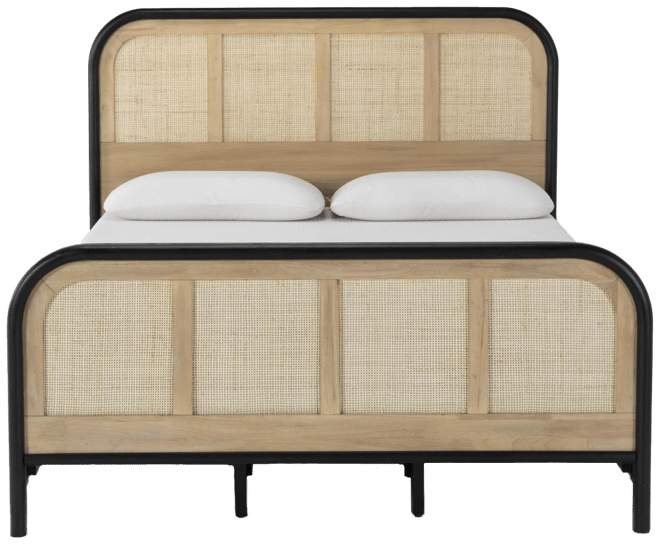 Magnolia Home Monte Wood Cane California King Panel Bed By