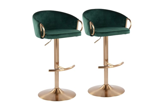 Velvet adjustable bar online stool