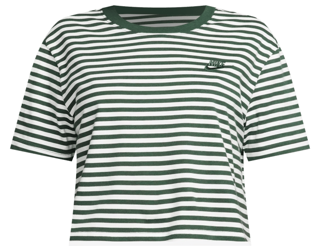 Image of Nike Sportswear Essential Women's Striped Crop T-Shirt