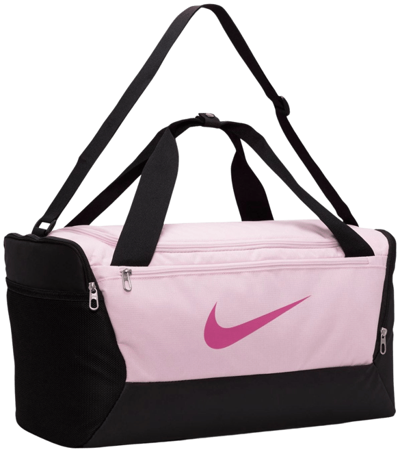  Nike Brasilia 9.5 Small Training Gym Sports Duffel Bag  (Pink/Dark Pink/Black)