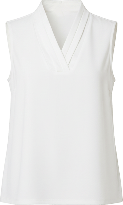 Petite Pleated V-Neck Top