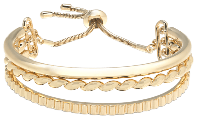 Gold-Tone Twisted Slider Bracelet, Created for Macy's