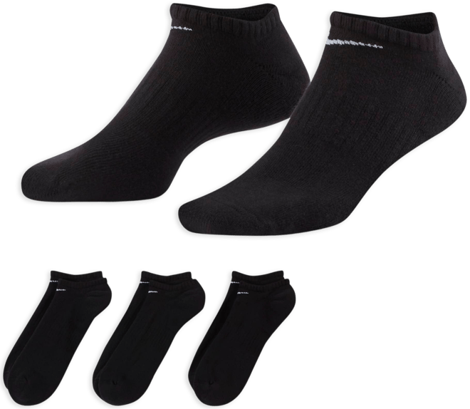 Nike Everyday Cushioned Training No-Show Socks (3 Pairs)