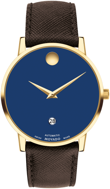 Men's Museum Classic Automatic Swiss Auto Brown Leather Watch 40mm