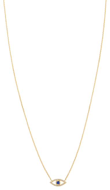 14k Gold Small Dog Tag Necklace - Zoe Lev Jewelry